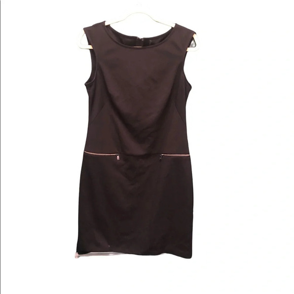 ANDREW MARC NEW YORK BLACK DRESS WITH ZIPPER POCKETS - Picture 1 of 5